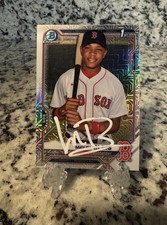 2021 1st Bowman Chrome Auto Miguel Bleis #BCP-167 Mojo Refractor Mega Red Sox 