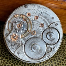 Waltham Grade 845 18S 21 Jewels Railroad Grade Pocket Watch Movement Repair