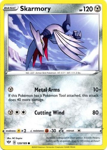Skarmory - 120/189 - Common (Lp) Darkness Ablaze - Metal Pokémon