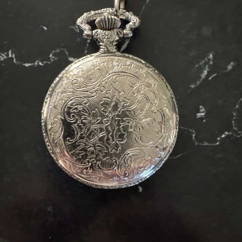 Vintage Train Design Mechanical Pocket Watch - Picture 3 of 4