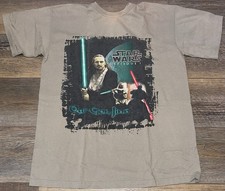 Star Wars The Phantom Menace qui gon jinn Duel original Vintage Mens Shirt Large