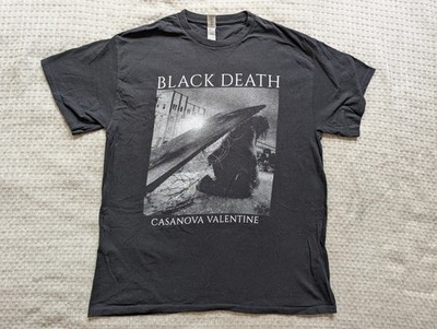 Black Death Casanova Valentine Shirt Mens Large Black Wrestling Death Match NYC