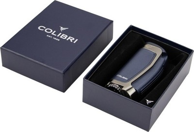 COLIBRI - FEUERZEUG - E3 - DUNKEL BLAU - 3 JET FLAMMEN - NEU OVP