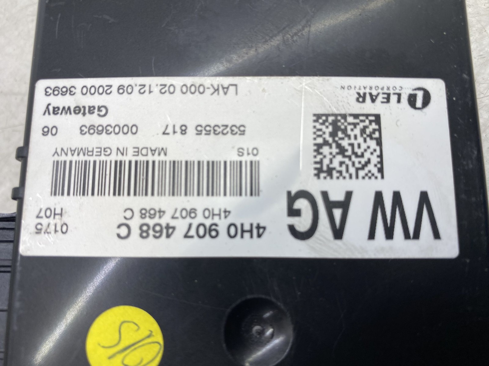 2010-2020 BENTLEY MULSANNE REAR INTERFACE DIAGNOSTIC GATEWAY MODULE 4H0907468