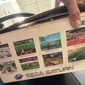 SEGA Saturn MK-80006 Black Console with Controller, Cables, Demo Disc, Box