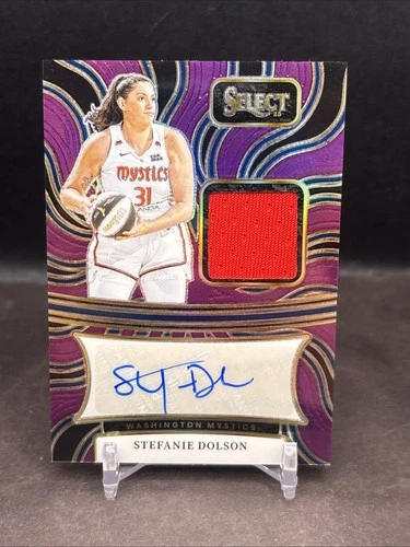 Stefanie Dolson 2025 Panini WNBA Select Patch AUTO Purple Prizm 33/99 Mystic TF1