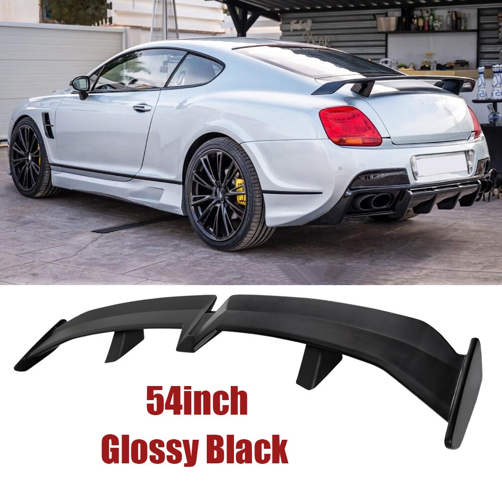 Rear Trunk Spoiler Lip Roof Tail Wing Gloss Black ABS For Bentley Continental GT