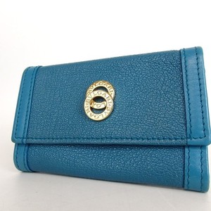 Authentic Bvlgari Doppiotondo Key Case leather[Used]