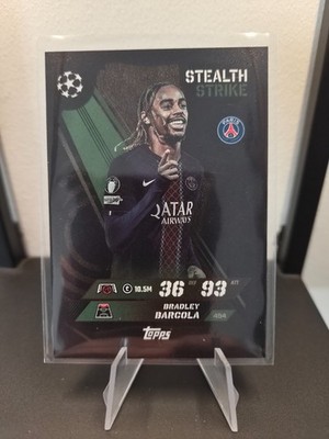 Bradley Barcola Topps Match Attax UEFA CC Stealth Strike Paris St. Germain  #454