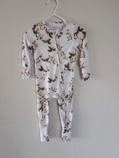 Angel Dear Bamboo Sleeper Zipper Footie 3-6M Floral One Piece Zippy Pajamas