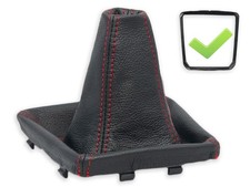 SCHALTMANSCHETTE FUR MERCEDES W246 SCHALTSACK ECHTELEDER NAHT ROT + RAHMEN