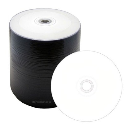 600 PC Generic 16X 4.7 GB DVD-R White Inkjet Hub Printable Disc 732-211A