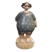 Dekofigur Bademann 15 X 9,5 Cm Grau Figur
