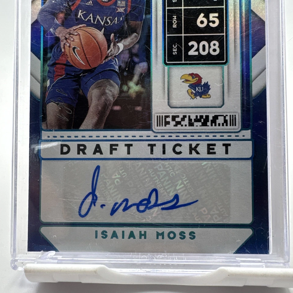 Isaiah Moss 1/1 AUTO 2020 Panini Contenders Draft Picks Game Ticket - Image 3 of 4