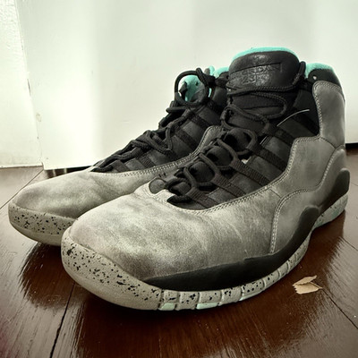 2015 Jordan Air Jordan 10 Retro  Lady Liberty  Gray/Black/Green 705178-045 2014