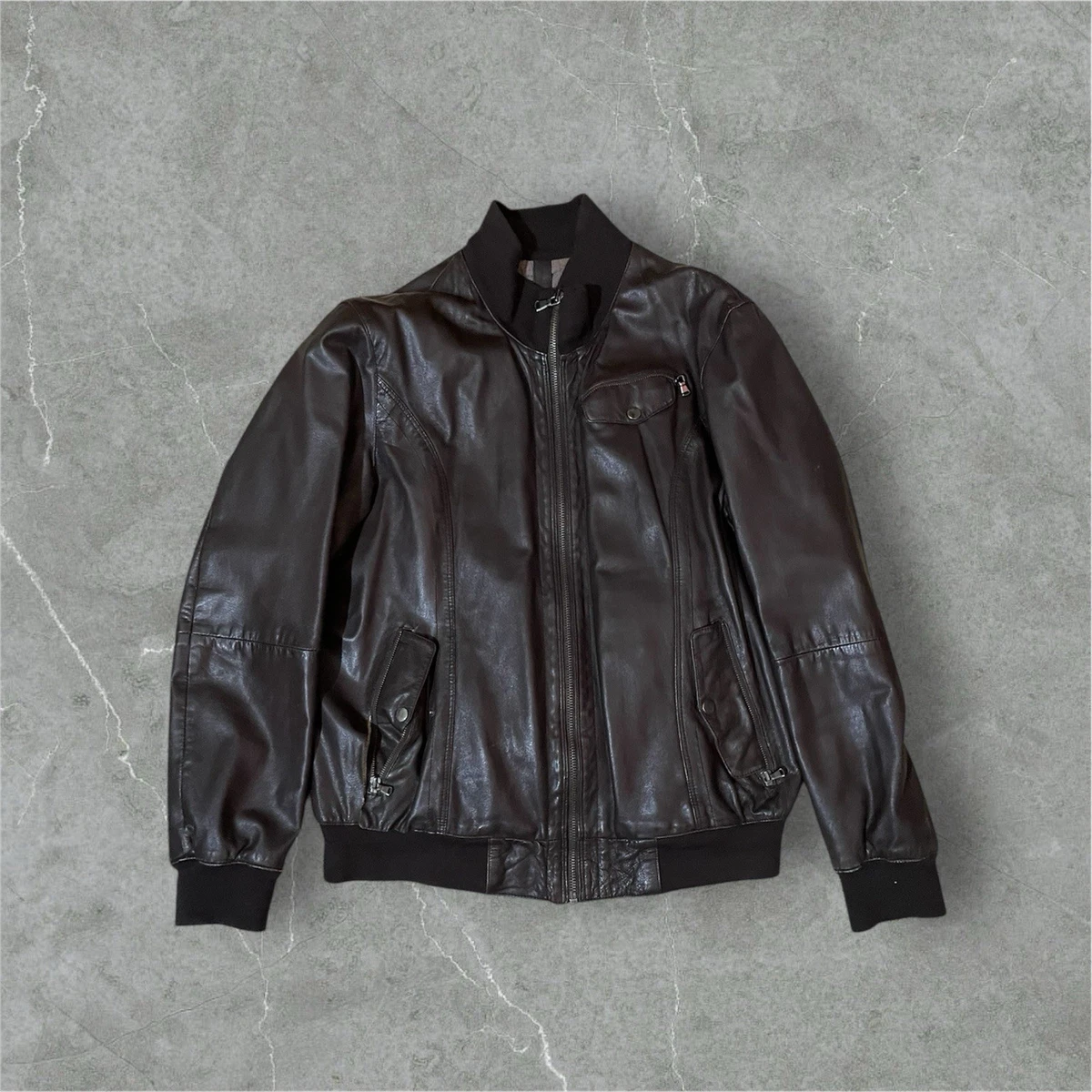 Giacca In Vera Pelle Bovina Uomo – Vintage, Morbida E Resistente, Per Moto, Lavoro O Feste, Colore Marrone