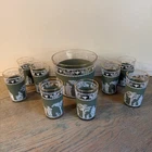 Vintage Wedgewood Jasperware Hellenic Jeanette Green Glass Ice Bucket 8 Juice🥛
