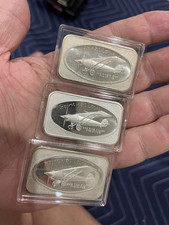 Lot (3) Spirit of Saint Louis Silver Ingots, 3oz of .999 pure 41.94 per troy oz