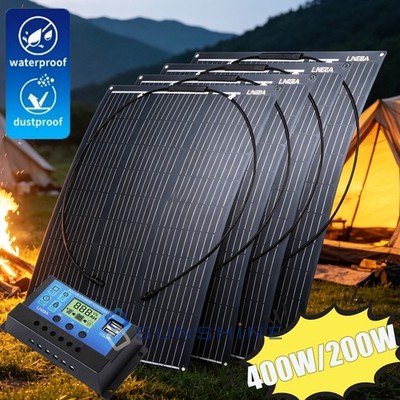 400W 200W 100W N-type Mono Rigid Big Solar Panel PV moudle for Roof Power Camper