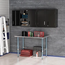 48" x 30" Prep & Work Table Open Base Stainless Steel Work Table for Garage Home