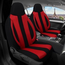 Schonbezüge Sitzbezüge für Renault ZOE Bj ab 2012 in Schwarz/Rot MD502