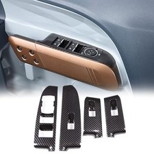 Door Window Glass Lift Button Panel Trim Cover Com Color: Carbon Fiber Pattern