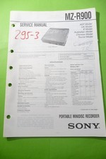 Service Manual Guide For Sony MZ-R900, ORIGINAL