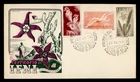 DR WHO 1954 SPANISH IFNI FDC FLOWER/BIRD COMBO DD CACHET M76497
