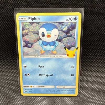 Piplup 20/25 Holo 2021 Pokemon 25th Anniversary McDonalds Promo NM