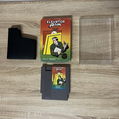 Elevator Action w/ Box Hang Tab Nintendo NES 5-Screw Game FIRST PRINT No Manual