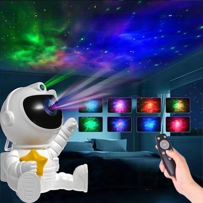 Astronaut LED Sternenhimmel Projektor Lampe Galaxy Nebula Nachtlicht 360° Aurora