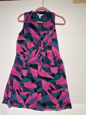 Nine west womens dress size small multicolor pink ,blue, black lined inside
