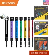 Efficient Hollow Nut Driver Set - Magnetic Hold, Color-Coded for Quick Access