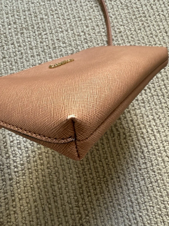 Calvin Klein Dusty Rose Mini Crossbody Bag Gold Chain Strap Handbag - Image 4 of 4