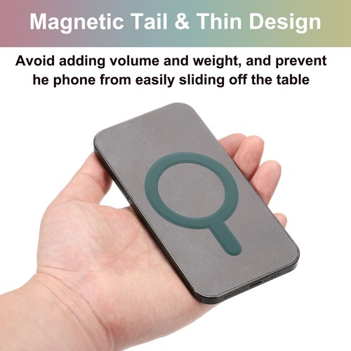 2Pcs Magnetic Adapter Ring, Leather Magnetic Sticker Ring, Green - Photo 4 sur 7