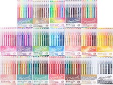 162 Colors 0.6mm Gel Pen Drawing Set Suitable for Adult Writing, Painting,