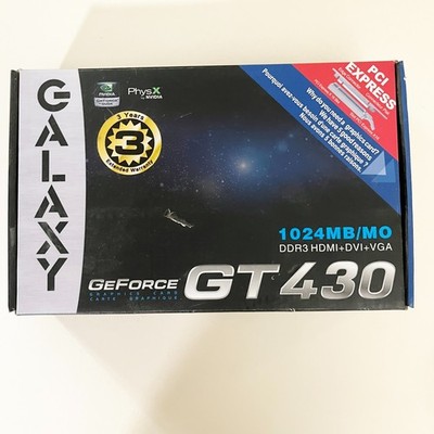 Galaxy GeForce GT 430 1GB DDR3 PCI E Graphics Card   Tested   With Original Box