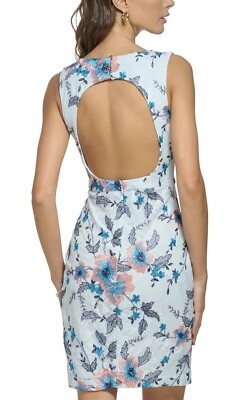 guess women's embroidered lace sheath dress GUESS Women's Embroidered Lace Floral Bodycon