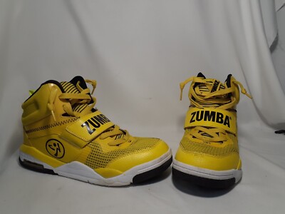Zumba Women Shoes Size 9.5, Court Air 2.0 Sneakers Yellow High Top