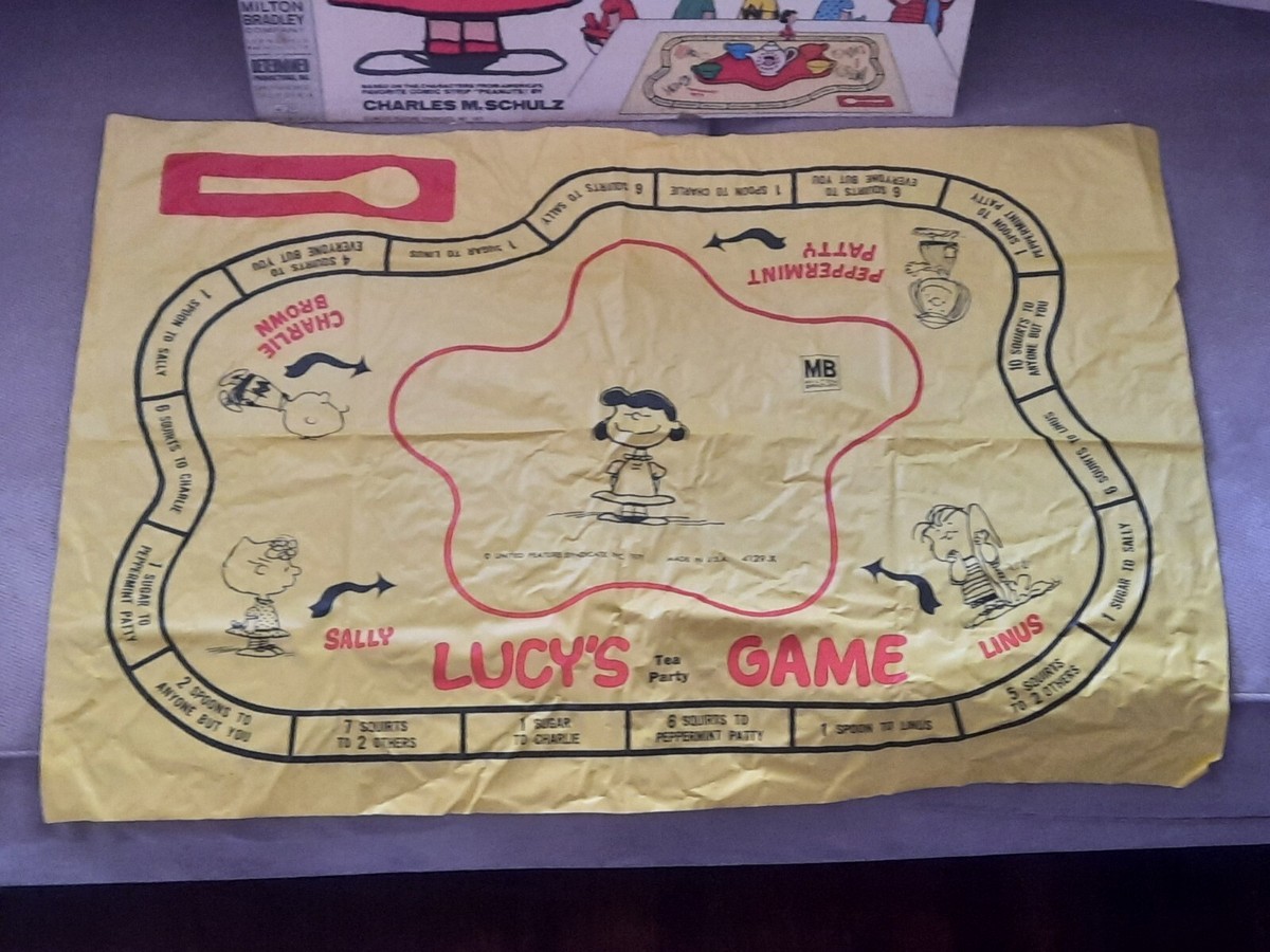 70s lucy tea party game ルーシー ゲーム ヴィンテージ Vintage 1971 Peanuts Lucy's Tea Party Game Board Milton