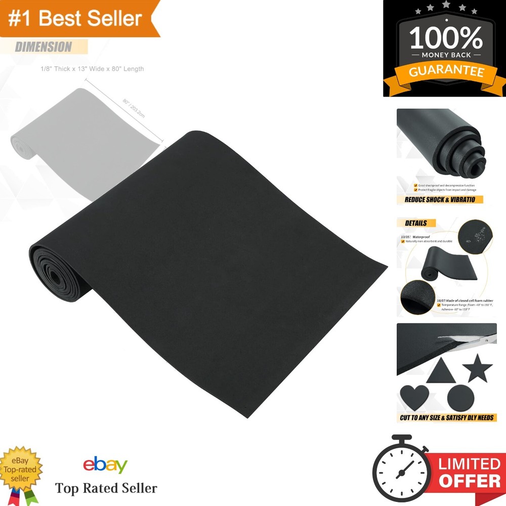 Neoprene Sponge Foam Rubber Sheet Roll Adhesive-Free for DIY Projects