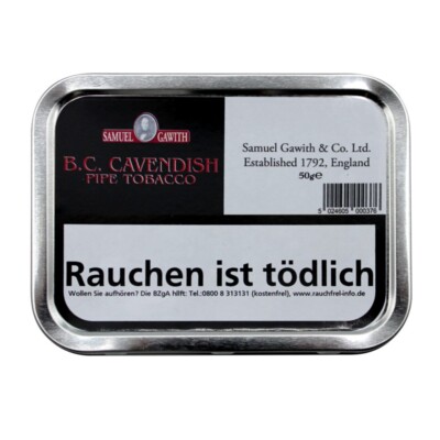 Samuel Gawith B.C. Cavendish 50g Pfeifen Tabak