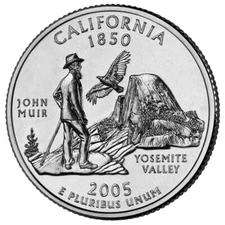 2005 D California State Quarter.  Uncirculated From US Mint roll.