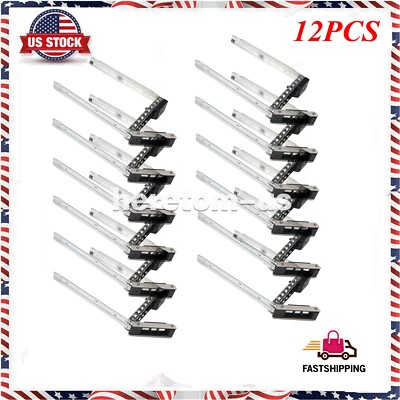 12PCS 3.5'' SAS SATA Hard Drive Tray Caddy X7K8W For Dell POWEREDGE R740XD R640