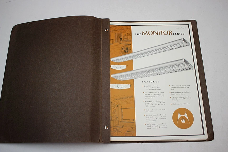 1971 Mid-West Chandelier Company Illustrated Catalog Aurora Fluorescent Fixtures - Image 2 of 4