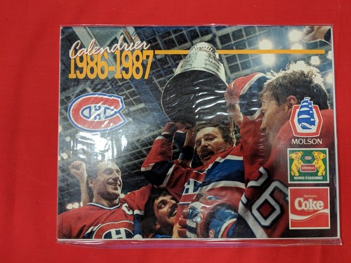 NHL Montreal Canadiens 1986-87 calendar / calendrier coupe Stanley, Patrick Roy