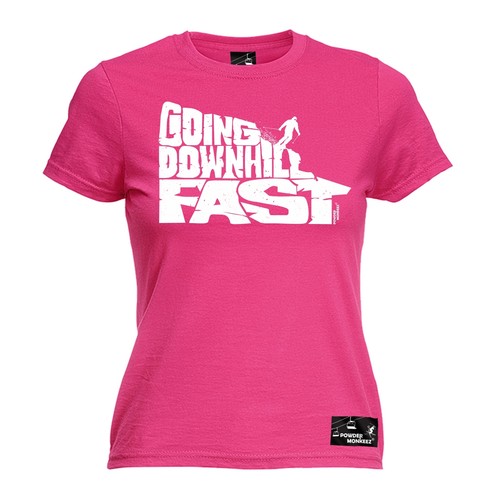 Going Downhill Fast Skiing WOMENS T-SHIRT Winter Ski Sn Funny birthday gift - Picture 7 of 10