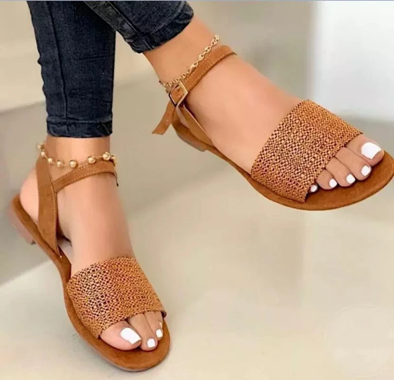 Summer Women Flats New Casual Holiday Beach Strappy Slingback