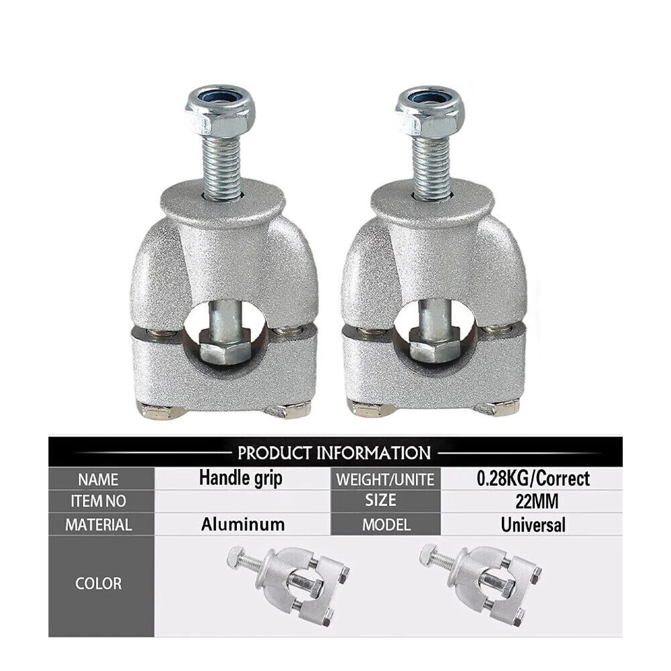 Adaptador de abrazaderas de montaje elevadores de manillar de 22 mm 7/8" para motocicleta ATV moto de cross Foto 4 de 4