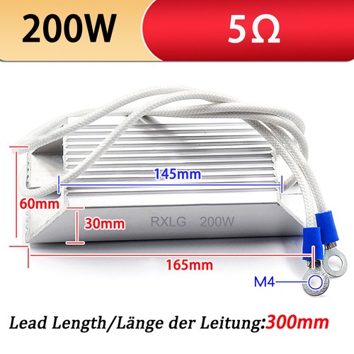 Resistencias inversor con carcasa de aluminio RXLG Resistencias de frenado 200W Potencia 5Ω a 500Ω - Imagen 5 de 22